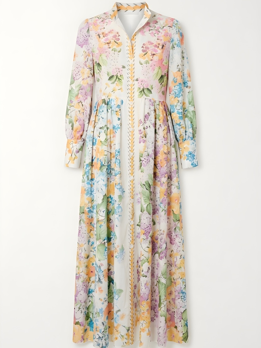 Comino Couture London, size S, Floral Long-Sleeve Maxi Dress